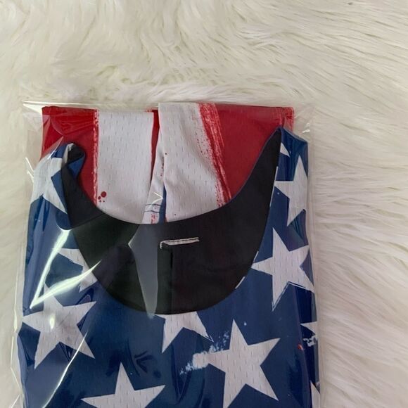 Stars and Stripes Pattern Tank Top Reversible - Picture 7 of 13